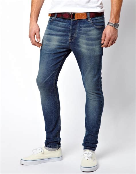 Lyst Asos Super Skinny Jeans In Light Wash In Blue For Men