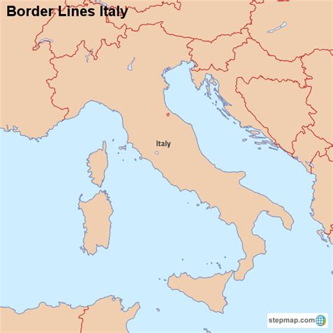 Stepmap Border Lines Italy Landkarte Für Italy