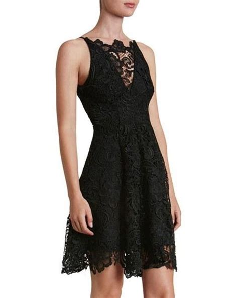 Dress The Population Hayden Lace Fit And Flare Dress In Black Lyst
