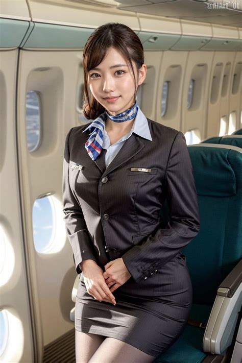 Asian Woman Asian Girl Kathy West Flight Attendant Uniform Sexy