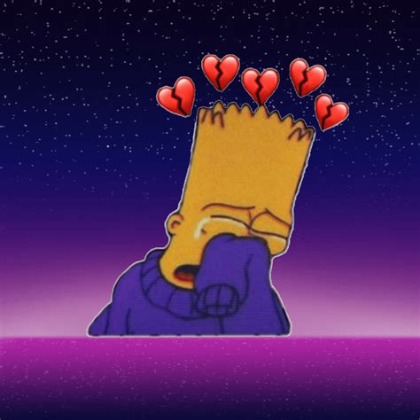 Broken Heart Bart Simpson Sad Wallpaper Wallpapershit