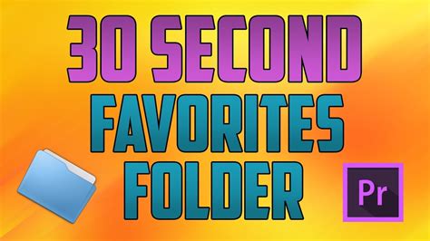 Premiere Pro Cc How To Add A Favorites Folder For Effects Custom Bin Youtube