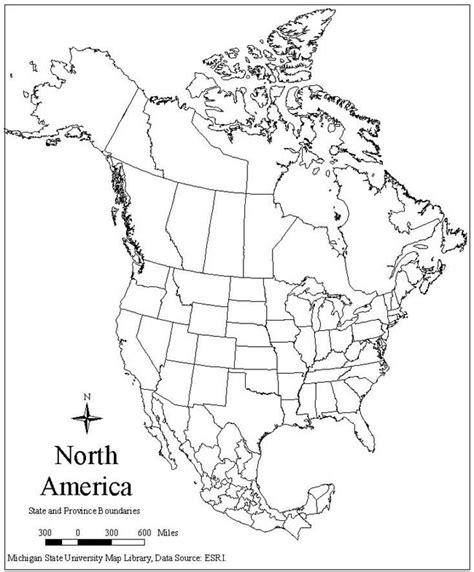 Blank Map Of North America Countries Pdf North Americ