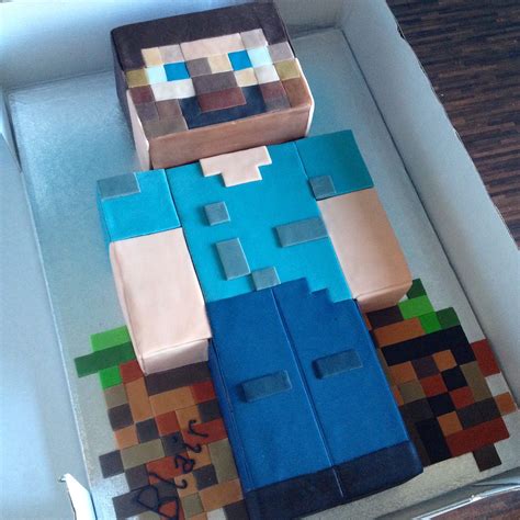 Minecraft Steve Cake Minecraft Steve Cake Minecraft Birthday