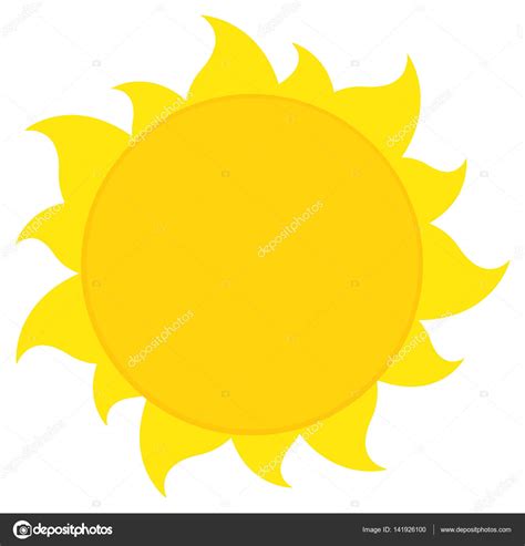 Sol Amarillo Simple Vector Gráfico Vectorial © Hittoon Imagen 141926100