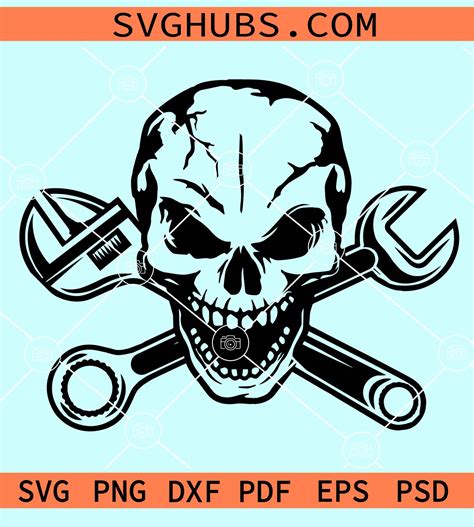 Mechanic Skull Svg Mechanic Svg Skull Mechanic Svg Mechanic Logo Svg