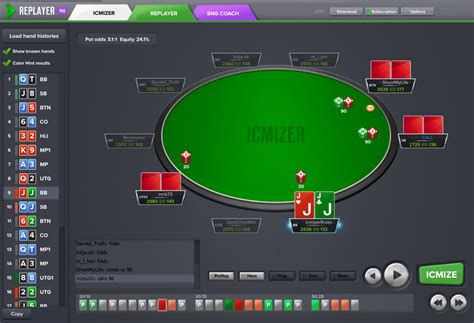 Easy-to-use ICMIZER 2 Replayer to Replay Holdem Hands