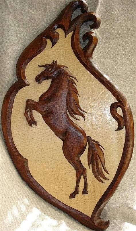 Wood Carving Wall Horse Caballo De Madera Arte De Talla De Madera