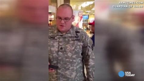 The Black Friday Shopper In Army Camouflage And A Ranger Tab Caught The