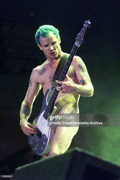 Red Hot Chili Peppers Bassist Flea Performing On The East Stage