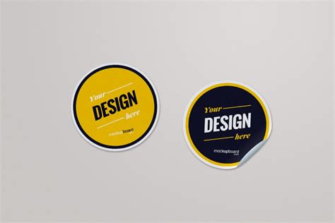 Round Sticker Mockup