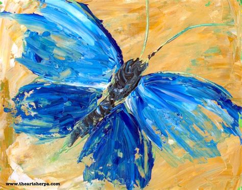 Beginner Acrylic Tutorial Abstract Butterfly Painting