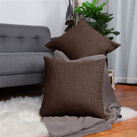 Pack Of 2 Blank Cotton Linen Throw Pillow Cover Cases Decorative Square