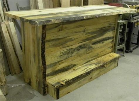 Rustic Blue Pine Bar With Foot Rail Built For A Customer We Used The