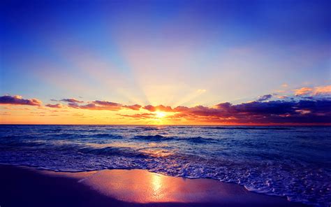 Romantic Sea Sunset Wallpaper For Widescreen Desktop Pc