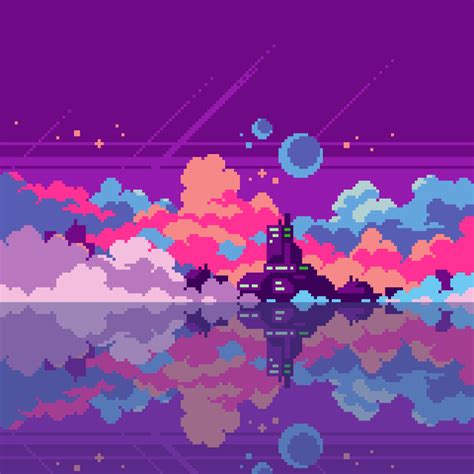 Trix On Twitter Pixel Art Landscape Pixel Art Games Pixel Art Design