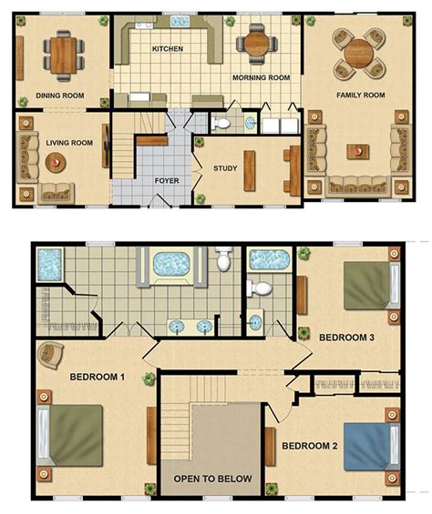 A modern double storey 4 bedroom house plan this 510 sq meter 2 story 4 bedroom house plan features the following r more. Modular Floorplans : Ace Home Inc.