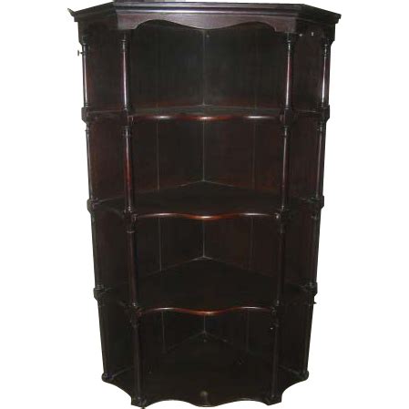 Picture what it might be like: English Mahogany Open Shelves Corner Cabinet from ...