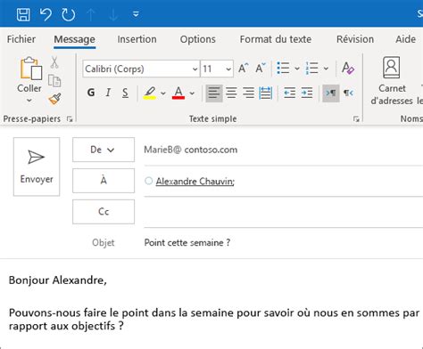 Créer Et Envoyer Un Courrier Dans Outlook Outlook