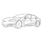 Tesla Model X Coloring Page  Coloring Books