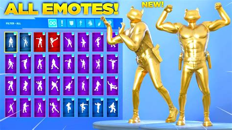 gold meowscles skin showcase with all fortnite dances and emotes chapter 2 season 2 skin youtube