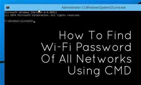 How To Find Wi Fi Password Using Cmd Of All Connected Networks How To Do