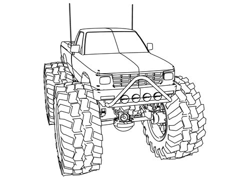 In coloringcrew.com find hundreds of coloring pages of trucks and online coloring pages for free. Lifted Truck Drawing at GetDrawings | Free download