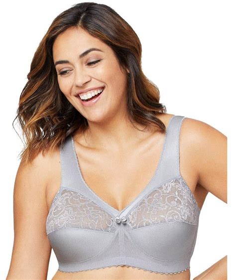 glamorise magiclift original wire free support bra soft gray in 2023 full cup bra support