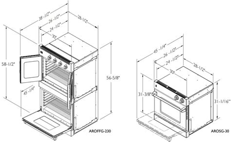One centimeter is equal to 0.3937 inches 7 7/8 in. American Range AROFFE230 30 Inch Double French Door ...