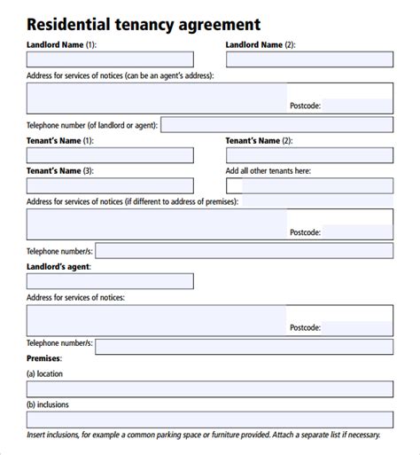 This tenancy agreement form is free of cost and can be used to draft an agreement which should then be signed by the property owner and the tenant. Free Tenancy Agreements | Templates and Samples