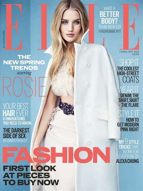 Rosie Huntington Whiteley In Elle Magazine February 2015 Issue