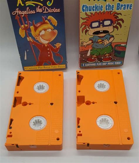 Rugrats Chuckie The Brave Angelica The Divine Vhs Lot Orange Tapes