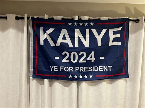 Kanye 2024 Flag 3x5 Vote For Kanye Ebay