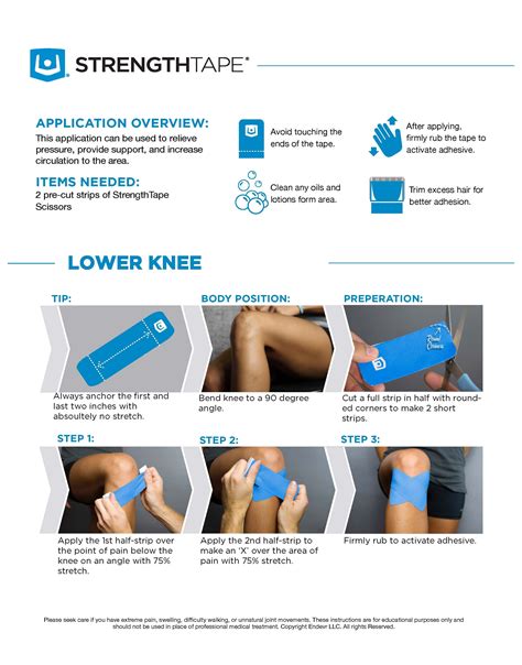 Lower Knee Kinesiology Taping Instructions Knee Taping, Patellar