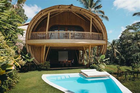 Dome Bamboo Villa In Eco Six Bali Cabins For Rent In Tampaksiring