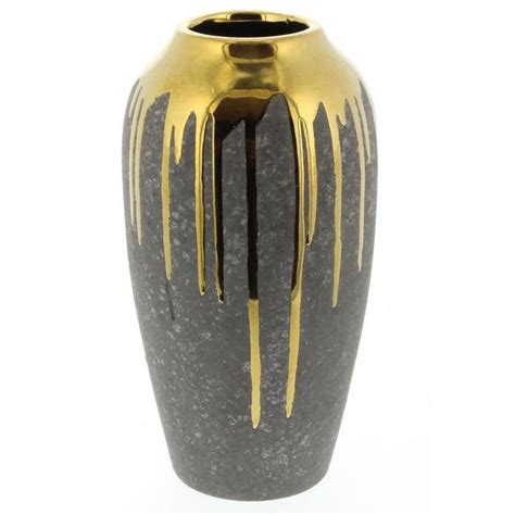 Cosmoliving By Cosmopolitan Handmade Tall Round Gray Stoneware Vase