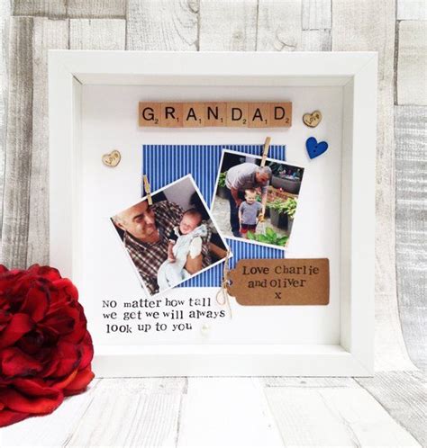 Grandad Photo Frame Fathers Day T Personalised Scrabble Etsy Uk