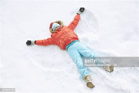 Kids Making Snow Angels Photos And Premium High Res Pictures Getty Images