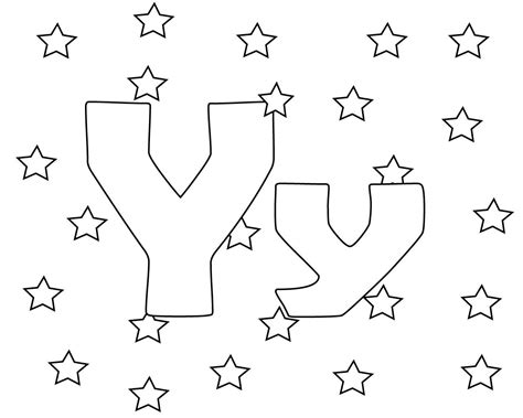 Letter Y Coloring Page For Preschool  211+ SVG PNG EPS DXF File