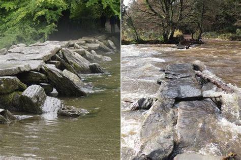 Ancient Tarr Steps Built By The Devil Dating Back To 1000bc Washed