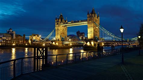 Wallpaper London Bridge Uk Night River Travel Tourism