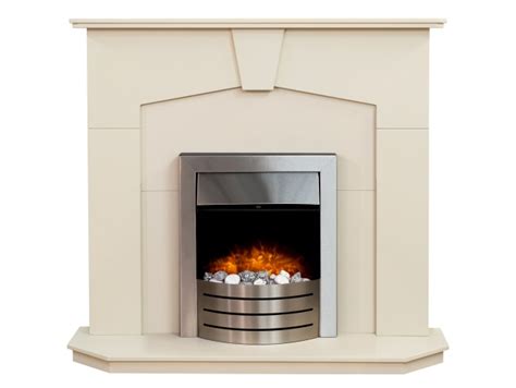 Adam Abbey Fireplace In Stone Effect With Comet Electric Fire In