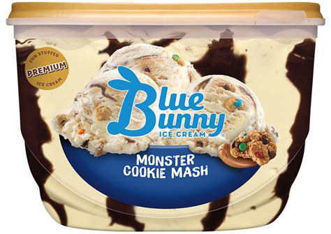 Blue Bunny Monster Cookie Mash Desserts With Chocolate Chips Ice