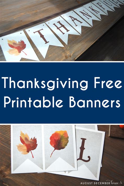 Thanksgiving Free Printable Banners Free Printable Banner Printable