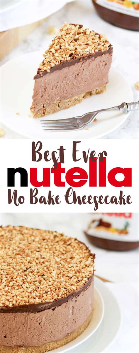 No Bake Nutella Cheesecake Recipe Taming Twins