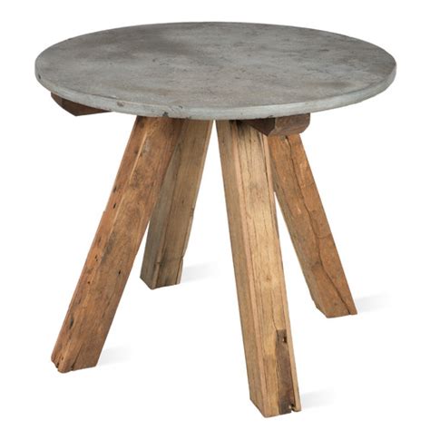 Cleo contemporary dining table in stainless steel with. Hubert 4 Seater Recycled Wood & Stone Round Dining Table ...