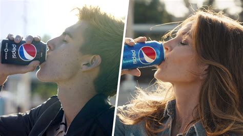 Cindy Crawford S Son Re Creates Classic Pepsi Super Bowl Ad Alongside