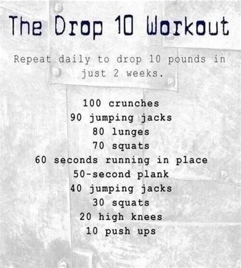 The Drop 10 Workout Fitness Motivation Fitness Diet Fitness Body