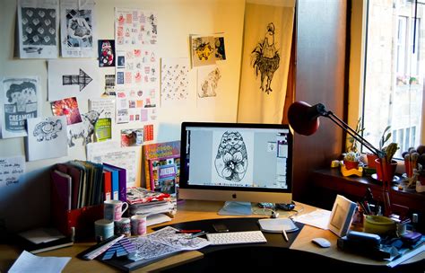 Designer Gillian Kyles Desk Workspace Design Creative Workspace