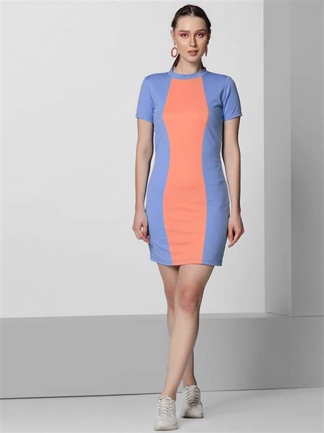Plain Bluepeach Satrani Knitted Ladies Bodycon Western Dress 479tk462 At Rs 262piece In Surat